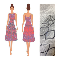 Option 2 - Most fabric efficient option but less desirable aesthetic appearance.