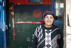 <p>Roma woman in central Kosovo</p>