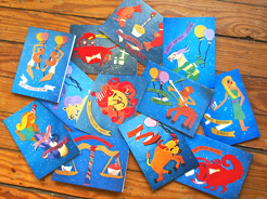 <p>card series made in early 2013. &nbsp;each card is a photo of paper cut design of a zodiac sign.</p>
<p>on sale individually or in a pack of 12.</p>
