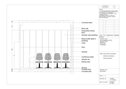 <p><em><strong>Section showing conference room</strong></em></p>