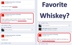 By using the same tweets and connecting our campaigns, Nicholas William and I have created a congruent and potent advertising campaign across social medias. With the combined effort, we now reach a large target audience and promote on multiple platforms. This advertising is free, and most important, very effective as it calls upon an interactive nature with our customers, making us more viable and user friendly.
