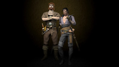 <p><strong>THE TWAINS</strong></p>
<p>3D Characters based on Fafhrd and the Gray Mouser originaly drawn by Mike Mignola for the Fritz Leiber's Lankhmar graphic novels.</p>