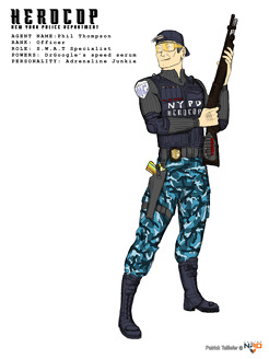 <p><strong>HEROCOP AGENT: PHIL THOMPSON</strong></p>
<p>Character design exercice based on HEROCOP personnal project.</p>