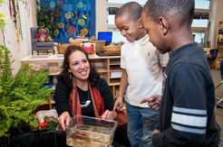 <p>PreSchool Teacher and Students</p>