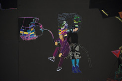 <p style="text-align: center;">Arcology.&nbsp;&copy;Ilona Anderson.&nbsp;2015 (Detail).</p>
<p style="text-align: center;">Instalation shot. (Gouache and Lascaux Acrylics on archival papers)</p>