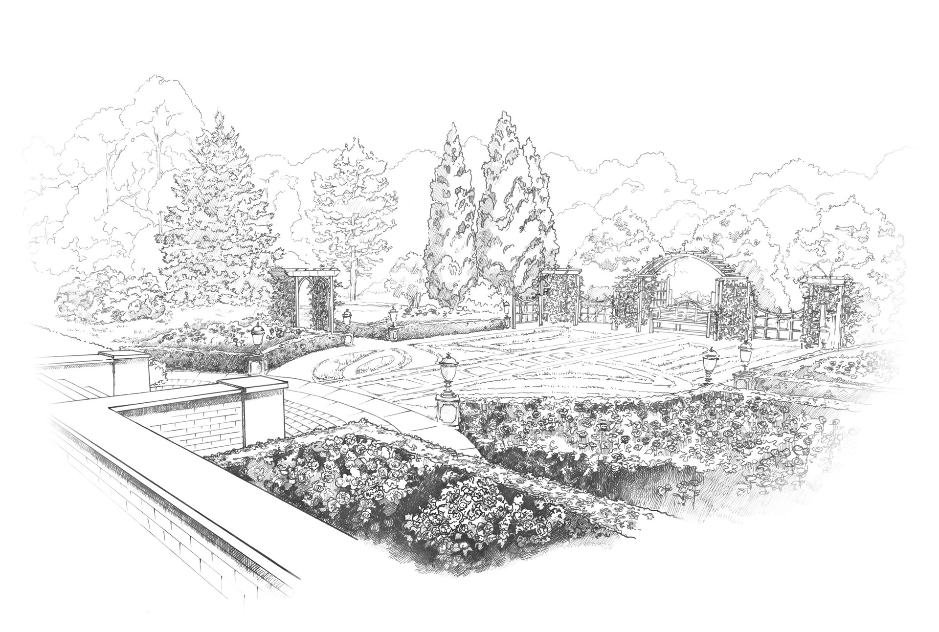 Рисунок территория парка 7 класс изо. Садово-Парковая архитектура (Ландшафтная архитектура). Ландшафтный эскиз. Ландшафтное проектирование эскизы.